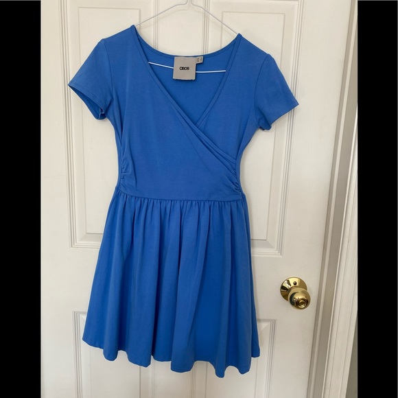 ASOS blue skater dress US 4 - Picture 3 of 3